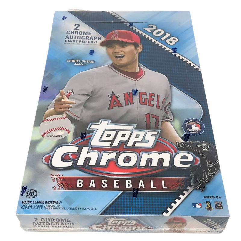 2018 Topps Chrome Baseball Hobby Box（未開封）