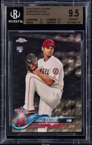 2018 Topps Chrome スーパーフラクター 大谷翔平 BGS9.5